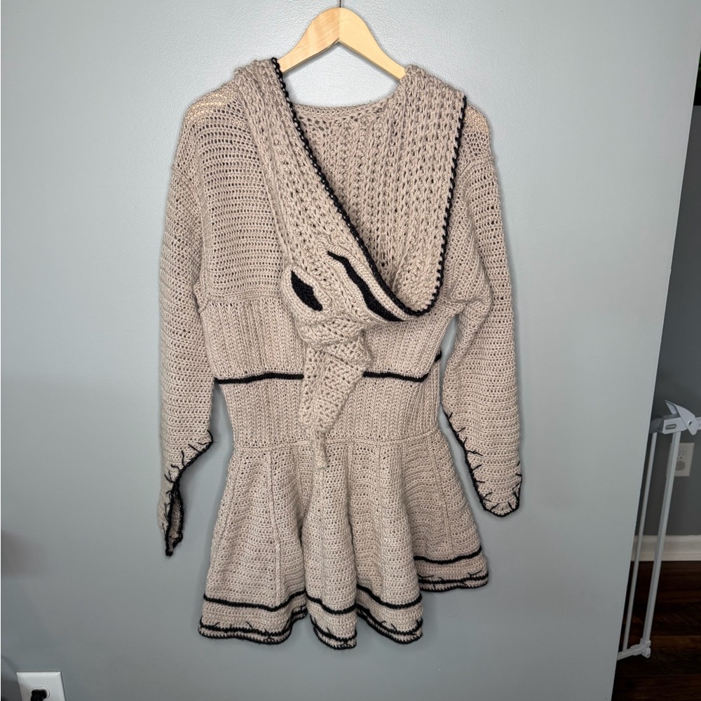 Oogie Boogie Nightmare Before Christmas Handmade Crocheted Hooded Cardigan Etsy - Picture 4 of 11